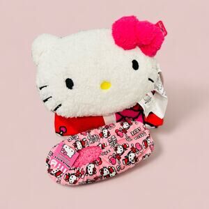 Hello Kitty Bundle slippers and blanket w/pillow Valentine’s Day